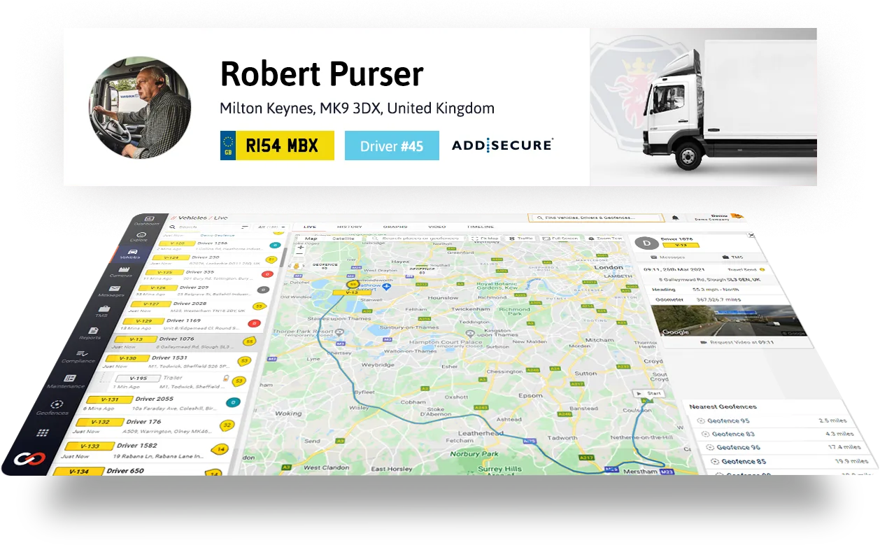 Vehicle tracking map