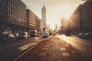 City centre traffic