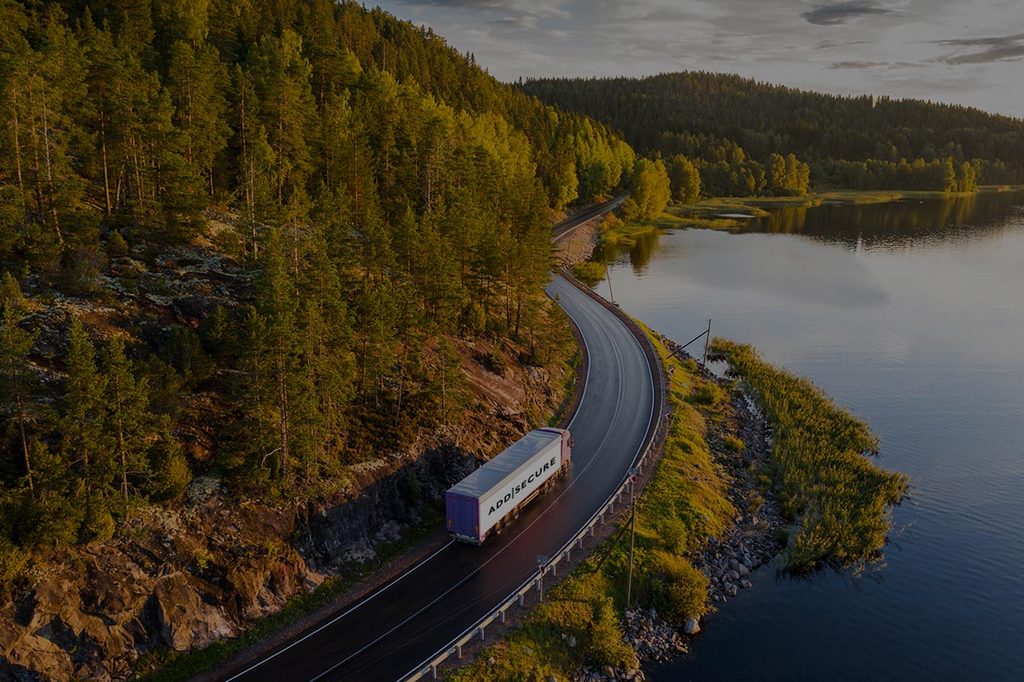 Lorry travelling