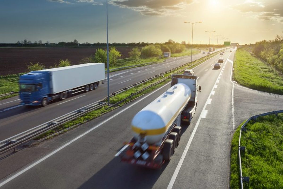 Fuel tanker on the highway