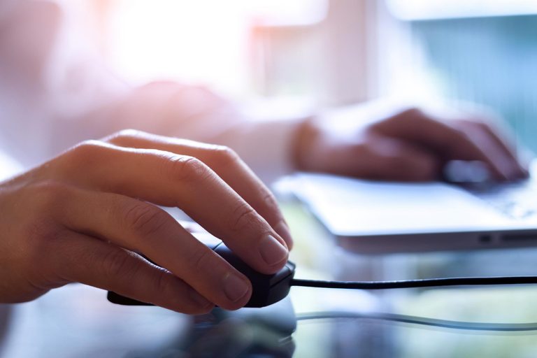 Person working on computer