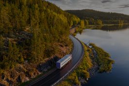 Lorry travelling