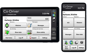 The Co-Driver App by AddSecure is a Fleet Management Solution for android smartphones and tablets.
